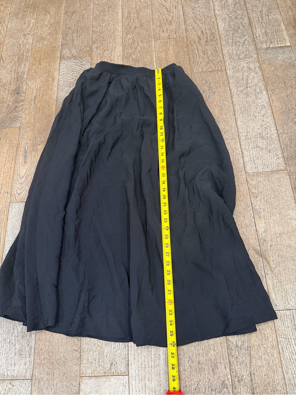 TORRID TEA LENGTH HAMMERED RAYON SHIRRED Black SKIRT Maxi Size 12 Boho Goth NWT - Picture 7 of 10